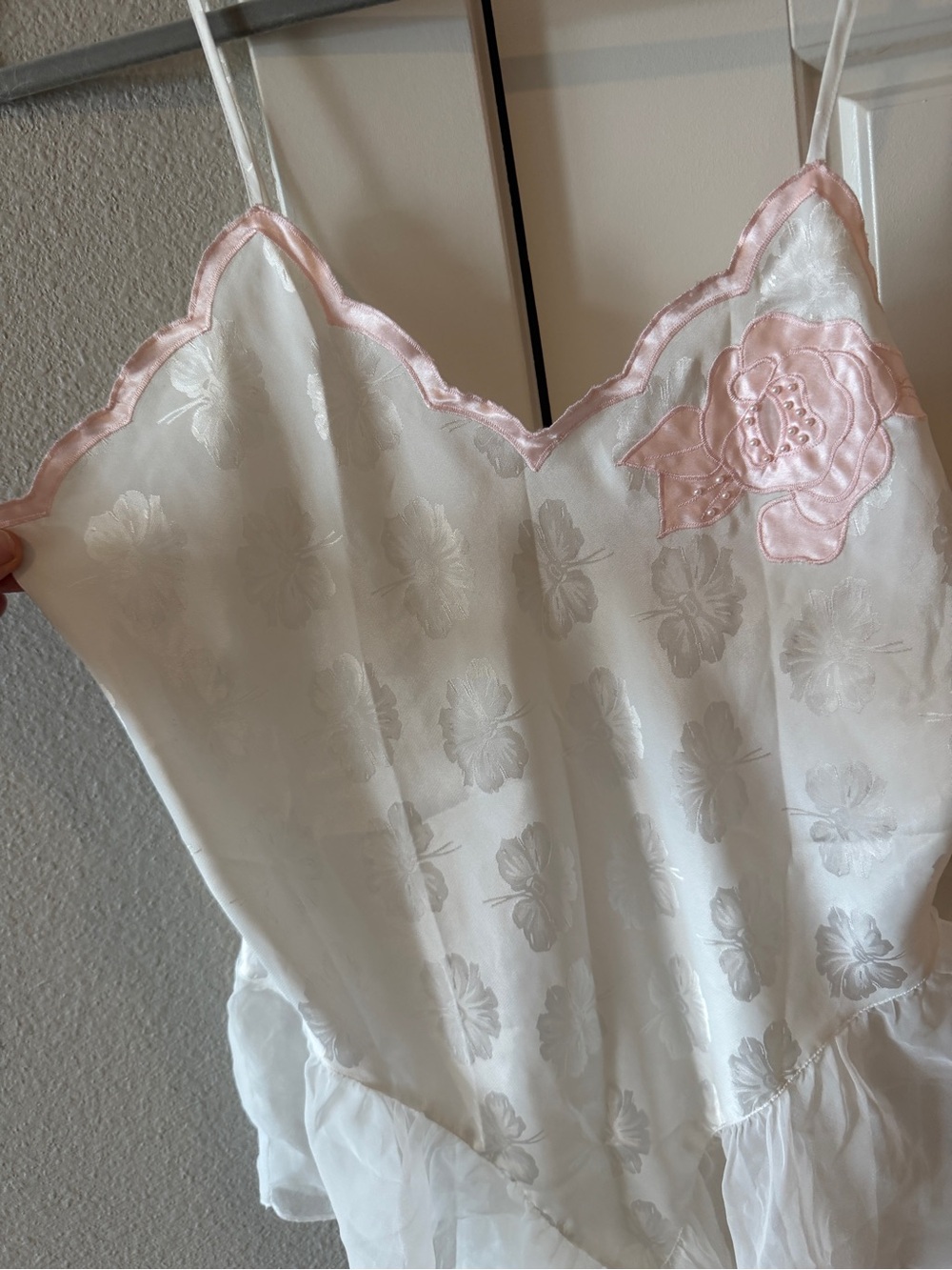 Vintage Victoria's Secret Gold Label Cream Bridal Teddy Romper 90s Size M - Picture 2 of 6
